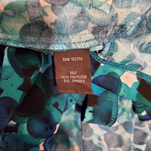Connected Apparel Womens Blue/Teal Abstract Print Dress Size 8 NWT - Picture 9 of 11